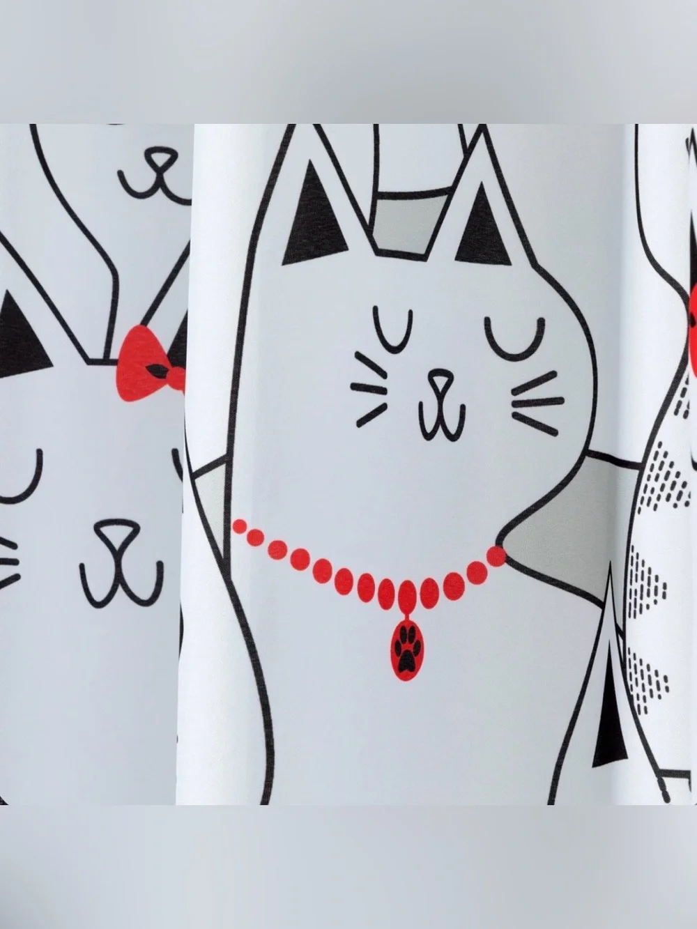 Cat Pattern Shower Curtain